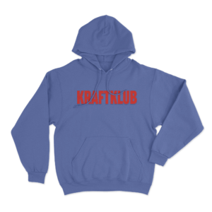 Kraftklub Bold Text Hoodie Blue