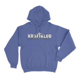 Kraftklub Cross Logo Hoodie Blue