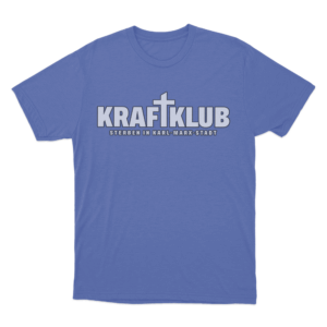 Kraftklub Cross Logo T Shirt Blue
