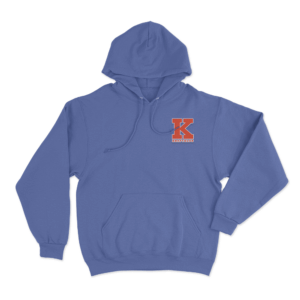 Minimal K Logo Hoodie Blue